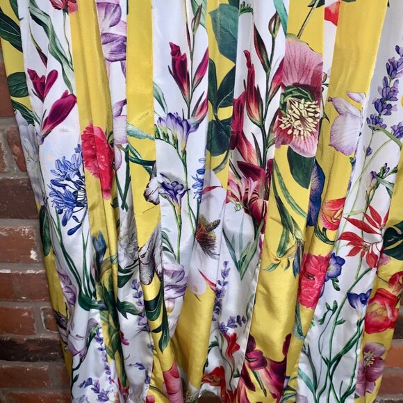 Rococo Sand Anthropologie Yellow Aprile Floral Pleated Skirt Size 4 - Picture 6 of 11